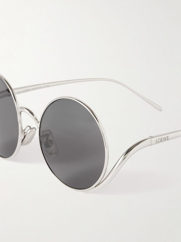 Signature Round Silver-Tone Sunglasses - CU