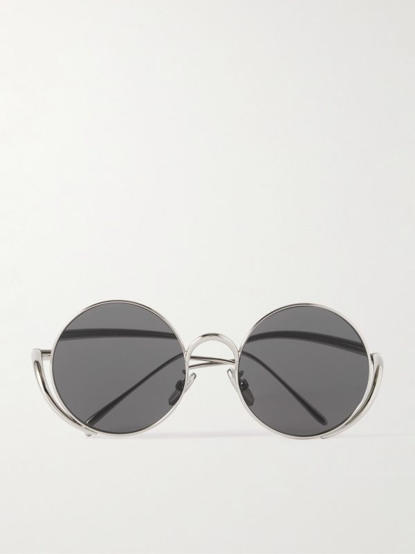 Signature Round Silver-Tone Sunglasses