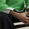 Gold-Plated Sterling Silver Emerald Chain Bracelet - CU