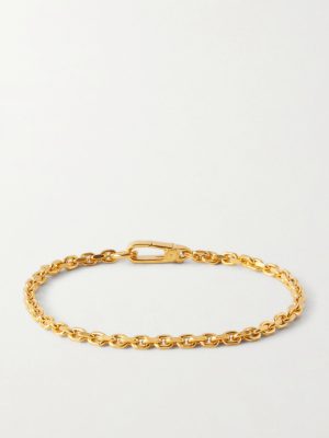 Gold-Plated Sterling Silver Emerald Chain Bracelet Gold-Plated Sterling Silver Emerald Chain Bracelet