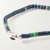 Heishi Sterling Silver and Azurite Beaded Bracelet - CU