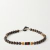 Sterling Silver Bronzite and Jasper Beaded Bracelet Sterling Silver Bronzite and Jasper Beaded Bracelet