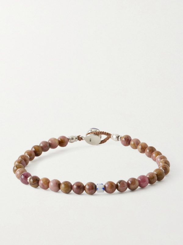 Circle8 Sterling Silver, Tourmaline Cat's Eye and Charoite Beaded Bracelet Circle8 Sterling Silver, Tourmaline Cat's Eye and Charoite Beaded Bracelet