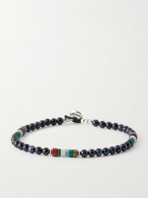 Sterling Silver Multi-Stone Beaded Bracelet