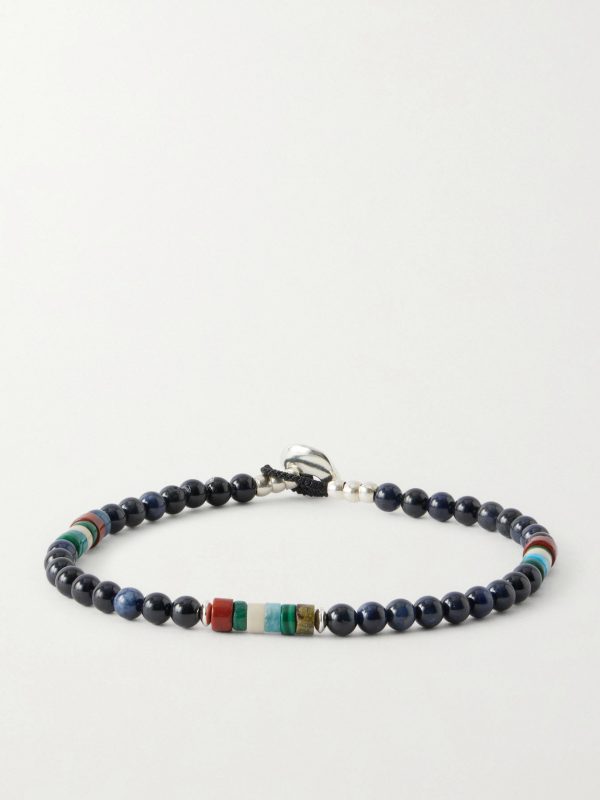 Sterling Silver Multi-Stone Beaded Bracelet Sterling Silver Multi-Stone Beaded Bracelet
