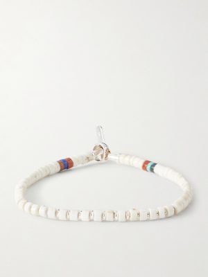 Sterling Silver Magnesite Beaded Bracelet