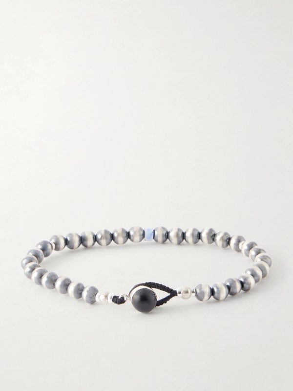 Circle5 Sterling Silver Multi-Stone Beaded Bracelet - BK