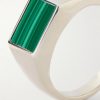 Rectangle Sterling Silver Malachite Ring - CU