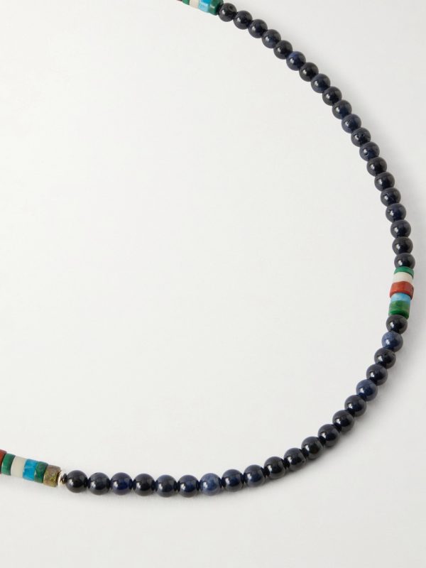 Sterling Silver Multi-Stone Beaded Bracelet - E1