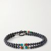 Sterling Silver Multi-Stone Beaded Bracelet