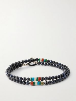 Sterling Silver Multi-Stone Beaded Bracelet