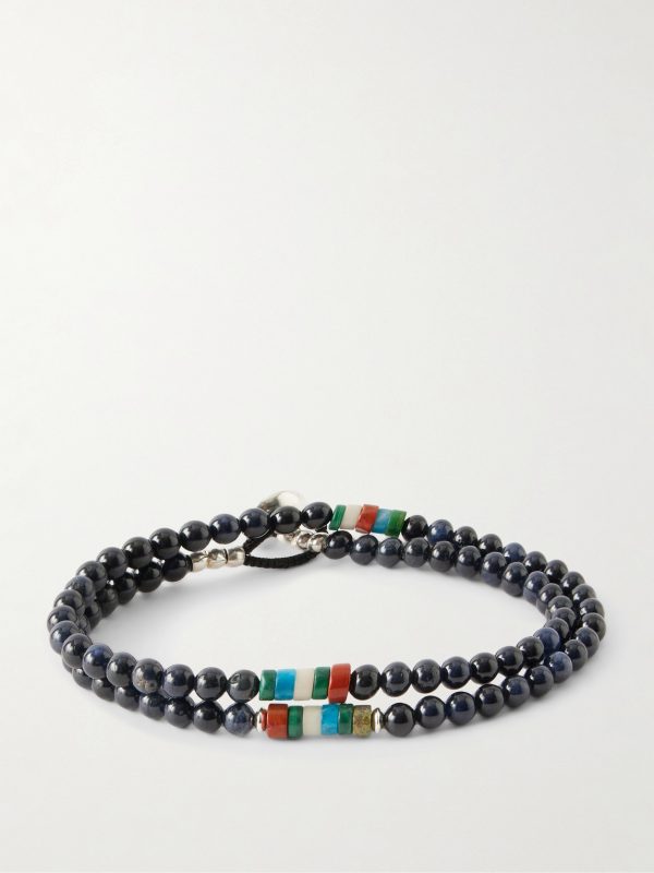 Sterling Silver Multi-Stone Beaded Bracelet