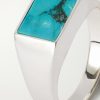 Rectangle Sterling Silver Turquoise Ring - CU Rectangle Sterling Silver Turquoise Ring - CU