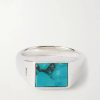 Rectangle Sterling Silver Turquoise Ring Rectangle Sterling Silver Turquoise Ring