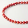 Circle4 Sterling Silver and Coral Beaded Bracelet - CU