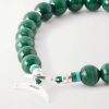 Circle8 Sterling Silver and Malachite Beaded Bracelet - CU Circle8 Sterling Silver and Malachite Beaded Bracelet - CU