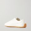Logo-Print Leather Sneakers - BK Logo-Print Leather Sneakers - BK
