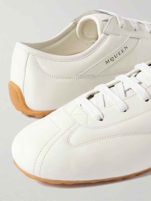Logo-Print Leather Sneakers - CU Logo-Print Leather Sneakers - CU