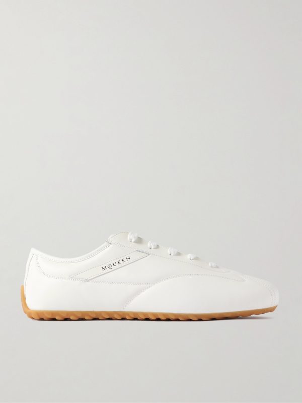 Logo-Print Leather Sneakers Logo-Print Leather Sneakers