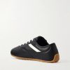 Logo-Print Leather Sneakers - BK Logo-Print Leather Sneakers - BK