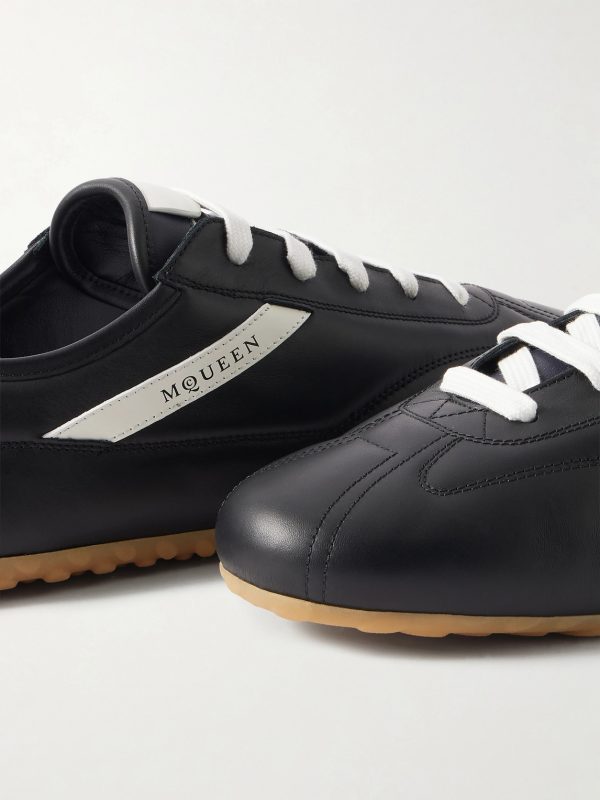 Logo-Print Leather Sneakers - CU Logo-Print Leather Sneakers - CU