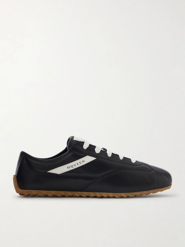 Logo-Print Leather Sneakers Logo-Print Leather Sneakers