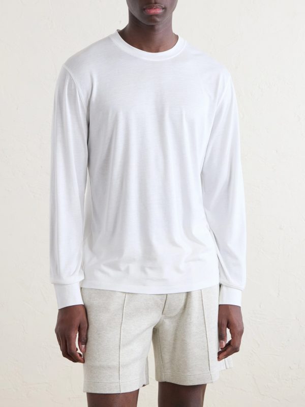 Lyocell and Cotton-Blend Jersey T-Shirt - FR