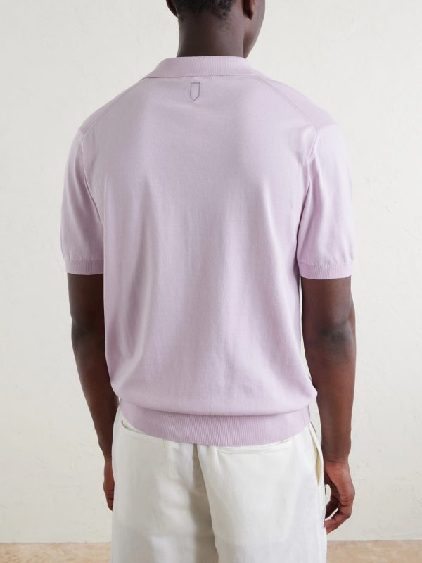 Cotton and Silk-Blend Polo Shirt - BK Cotton and Silk-Blend Polo Shirt - BK