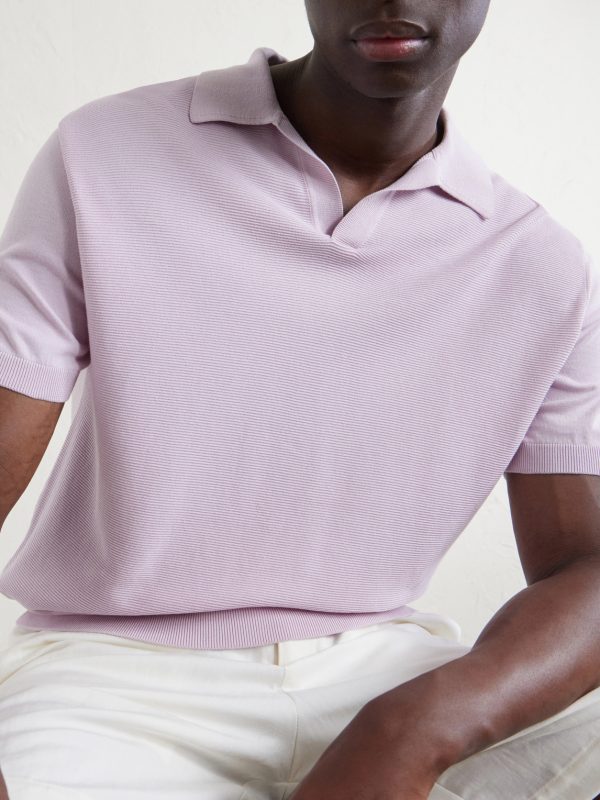 Cotton and Silk-Blend Polo Shirt - CU Cotton and Silk-Blend Polo Shirt - CU
