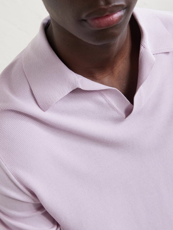 Cotton and Silk-Blend Polo Shirt - E2 Cotton and Silk-Blend Polo Shirt - E2