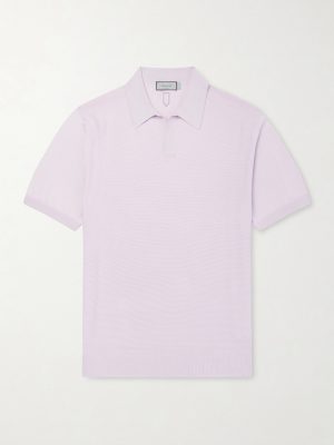 Cotton and Silk-Blend Polo Shirt