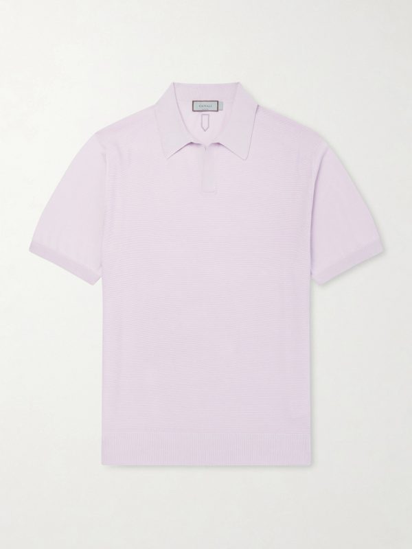 Cotton and Silk-Blend Polo Shirt Cotton and Silk-Blend Polo Shirt