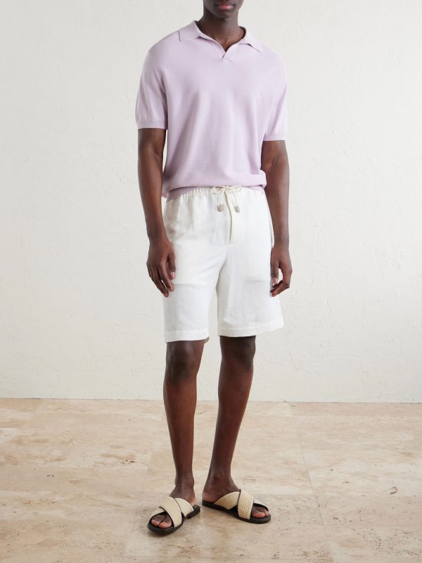 Cotton and Silk-Blend Polo Shirt - OU Cotton and Silk-Blend Polo Shirt - OU