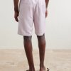 Straight-Leg Linen And Silk-Blend Bermuda Shorts - BK Straight-Leg Linen And Silk-Blend Bermuda Shorts - BK