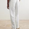 Mamhood Straight-Leg Pleated Linen And Silk-Blend Trousers - BK Mamhood Straight-Leg Pleated Linen And Silk-Blend Trousers - BK
