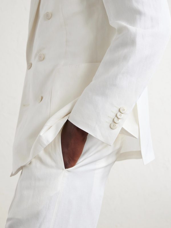 Mamhood Straight-Leg Pleated Linen And Silk-Blend Trousers - E2 Mamhood Straight-Leg Pleated Linen And Silk-Blend Trousers - E2