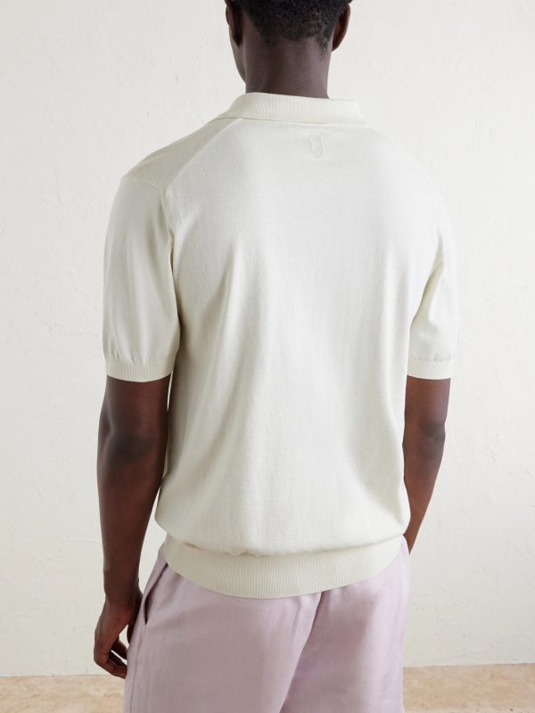 Cotton and Silk-Blend Polo Shirt - BK Cotton and Silk-Blend Polo Shirt - BK