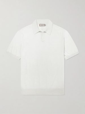 Cotton and Silk-Blend Polo Shirt