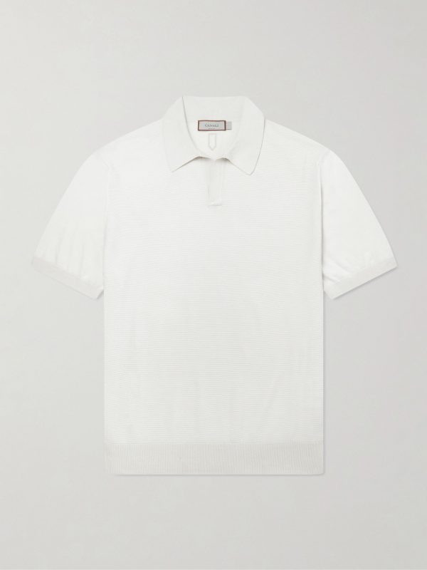 Cotton and Silk-Blend Polo Shirt Cotton and Silk-Blend Polo Shirt