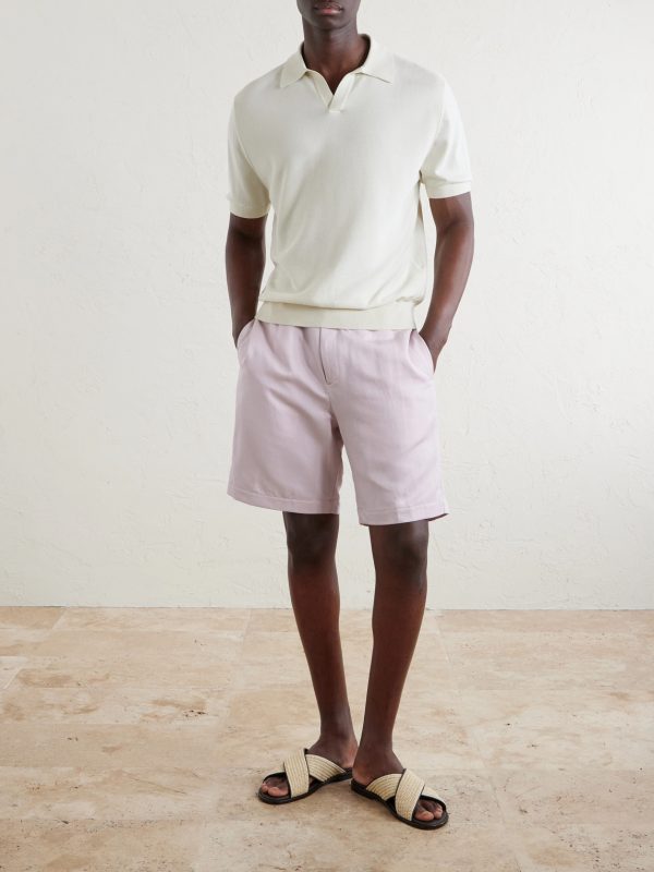 Cotton and Silk-Blend Polo Shirt - OU Cotton and Silk-Blend Polo Shirt - OU
