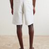 Straight-Leg Linen And Silk-Blend Bermuda Shorts - BK Straight-Leg Linen And Silk-Blend Bermuda Shorts - BK