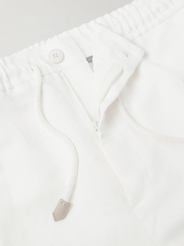 Straight-Leg Linen And Silk-Blend Bermuda Shorts - E1 Straight-Leg Linen And Silk-Blend Bermuda Shorts - E1