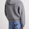 Logo-Embroidered Wool Hoodie - BK Logo-Embroidered Wool Hoodie - BK