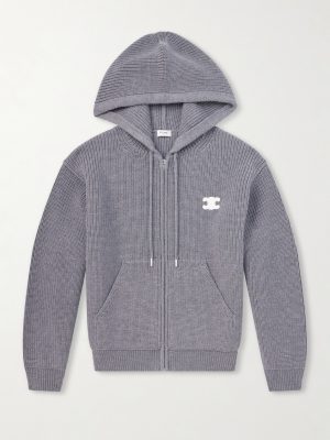 Logo-Embroidered Wool Hoodie Logo-Embroidered Wool Hoodie