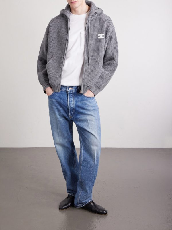 Logo-Embroidered Wool Hoodie - OU Logo-Embroidered Wool Hoodie - OU