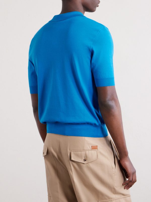 Triomphe Logo-Embroidered Cotton Polo Shirt - BK Triomphe Logo-Embroidered Cotton Polo Shirt - BK