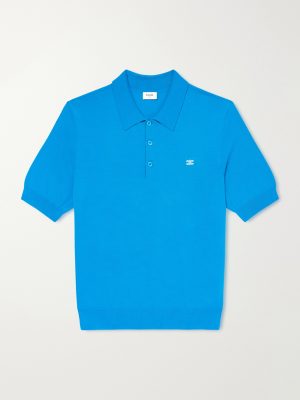 Triomphe Logo-Embroidered Cotton Polo Shirt Triomphe Logo-Embroidered Cotton Polo Shirt