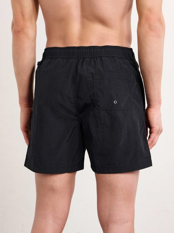 Straight-Leg Mid-Length Logo-Embroidered Swim Shorts - BK Straight-Leg Mid-Length Logo-Embroidered Swim Shorts - BK