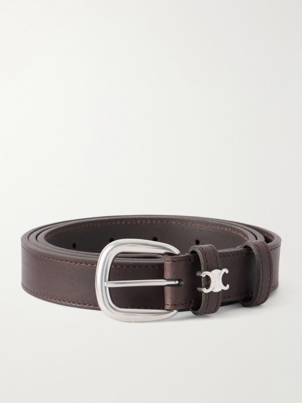 2cm Logo-Embellished Leather Belt