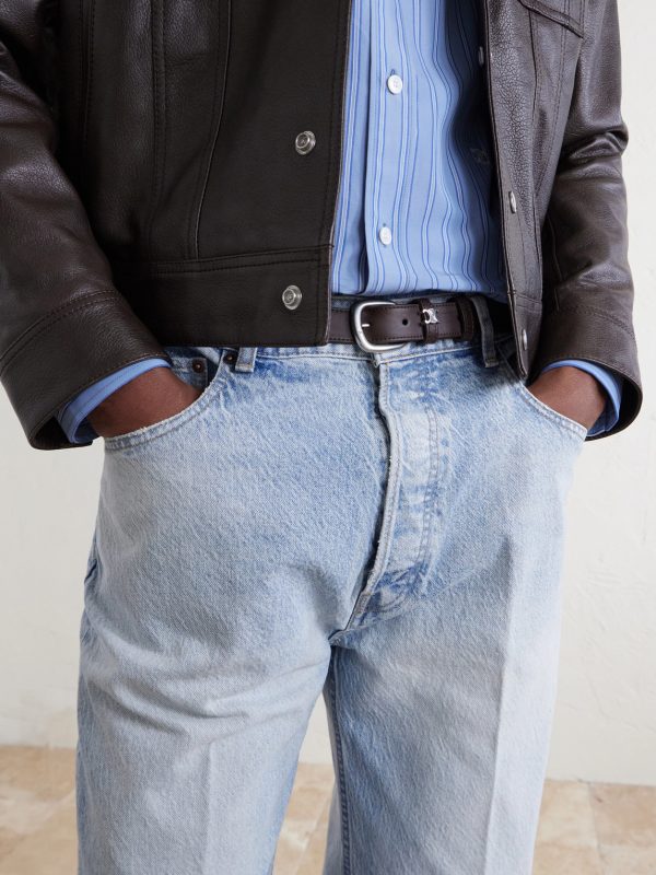 2cm Logo-Embellished Leather Belt - OU